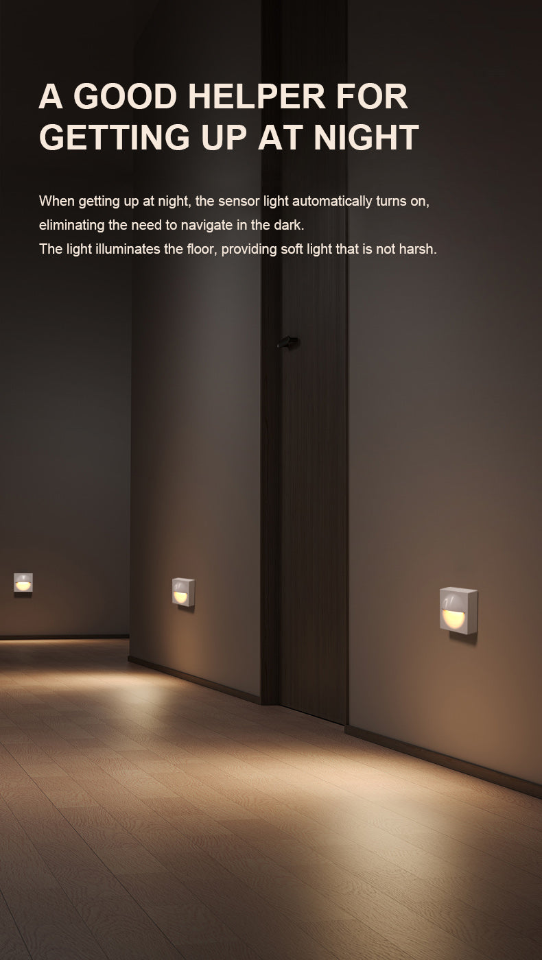 Market-Validated | Square Radar Motion Sensor Night Light | 3000K Warm White & Eye-Caring | Rechargeable, 3 Modes | B2B Wholesale